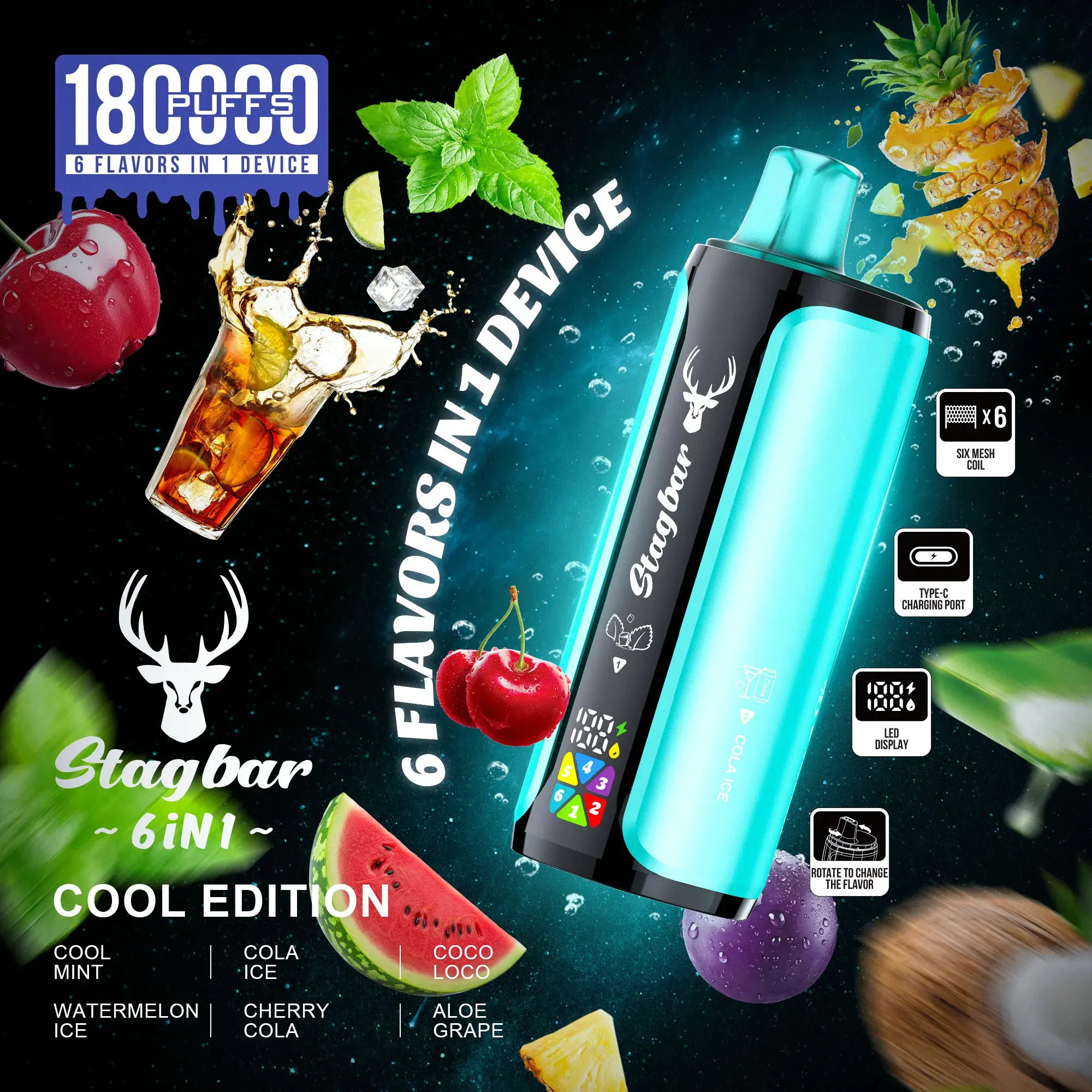 STAGBAR 6in1 180K 6