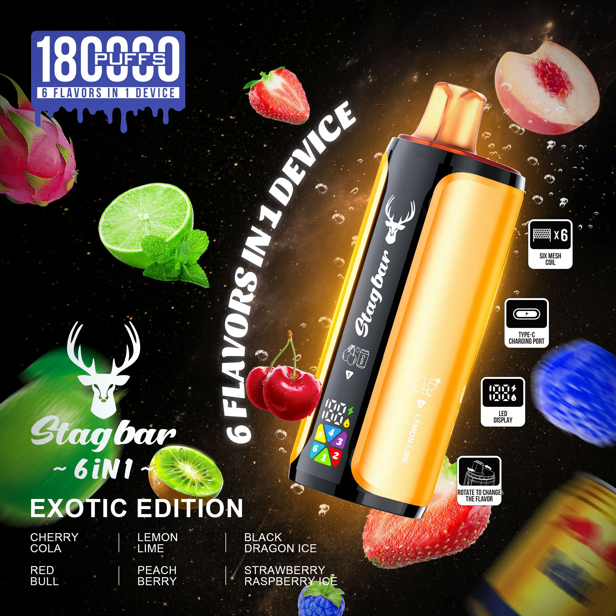 STAGBAR 6in1 180K
